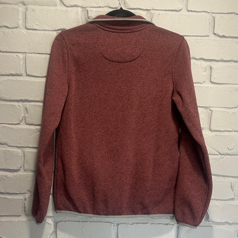 NWOT L.L. Bean Women Red Zip-Up Sweater size XS - Picture 8 of 8